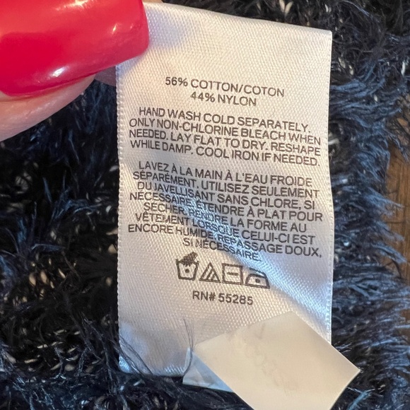 Express Black Speckled Chunky Knit Sweater Oversized Dolman Sleeve, Size Medium - Picture 7 of 9